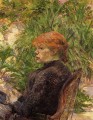 Mの森の庭に座る赤い髪の女性 1889年 トゥールーズ ロートレック アンリ・ド